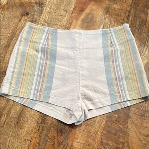 Free People Striped woven/linen like Women's Shorts Sz 4